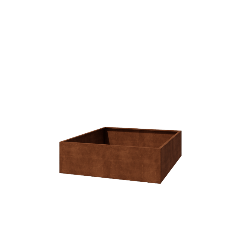 Floreira soldada em aço corten Montana 200 x 200 x 60 cm
