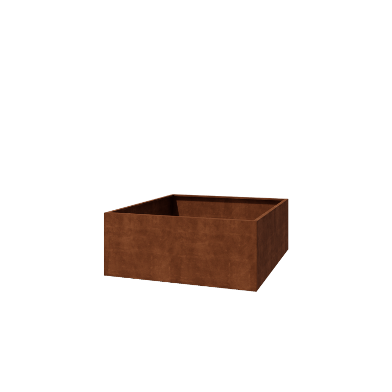 Floreira soldada em aço corten Montana 200 x 200 x 80 cm