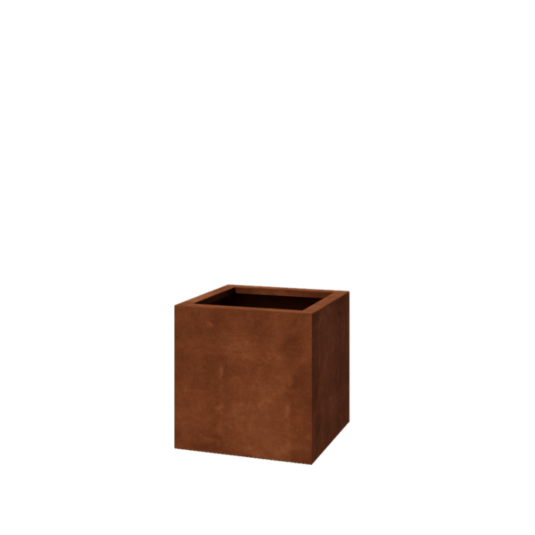 Floreira soldada em aço corten Montana 50 x 50 x 50 cm
