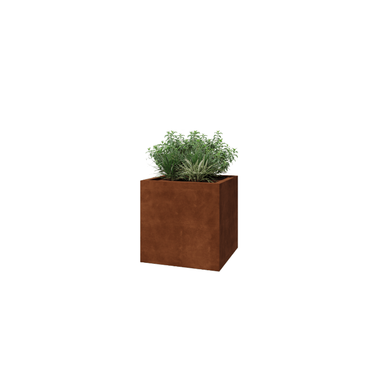 Floreira soldada em aço corten Montana 70 x 70 x 70 cm