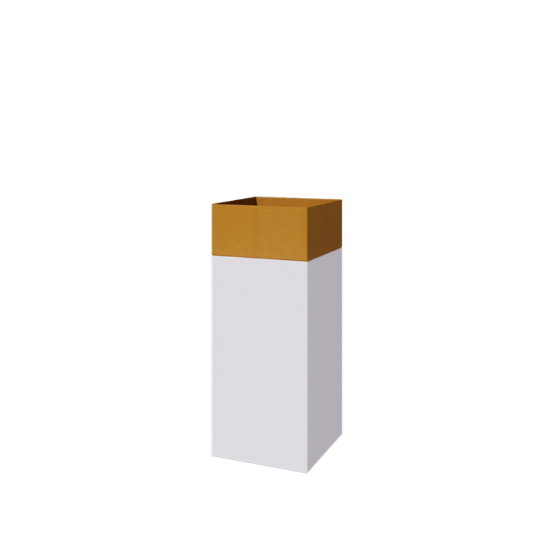 Plantenbak conjunto North Carolina branco & ouro 40 x 40 x 100 cm