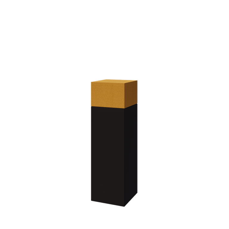Plantenbak conjunto South Carolina preto & ouro 30 x 30 x 100 cm