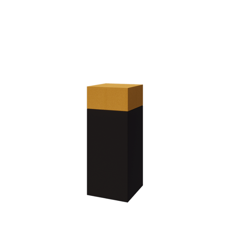 Plantenbak conjunto South Carolina preto & ouro 40 x 40 x 100 cm