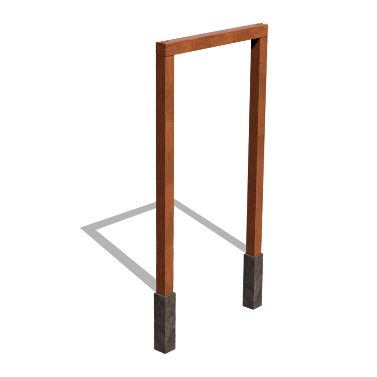 Pérgola reta em aço corten 150 cm