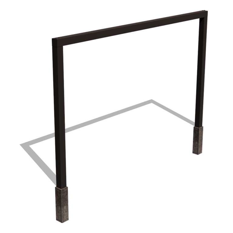 Direito Pérgola em aço revestido a pó 400 cm
