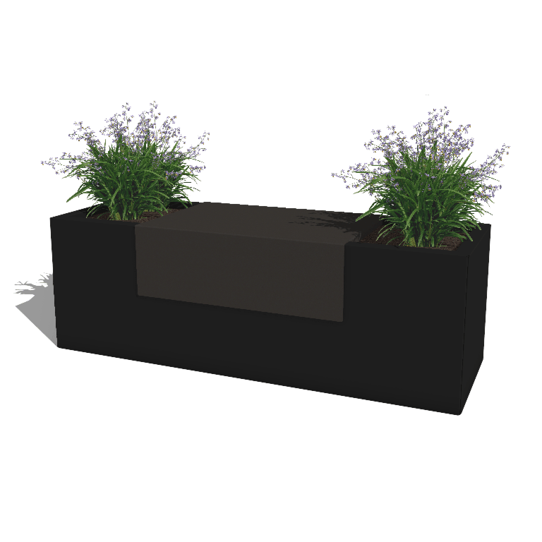 Plataforma para floreira em aço com revestimento em pó 60 x 41 x 20 cm