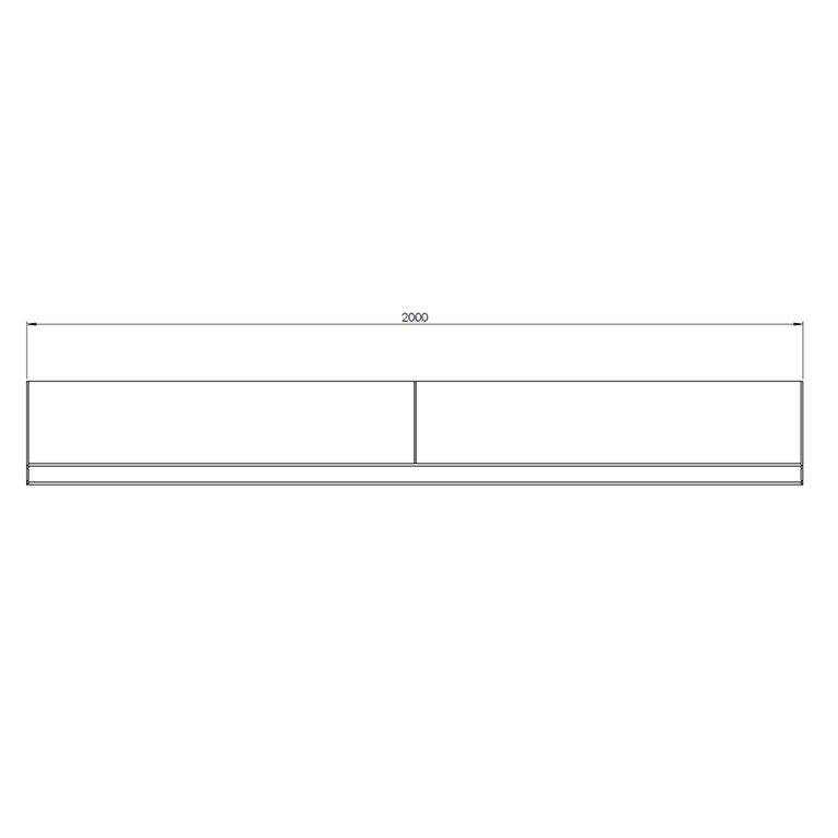 Muro de contenção reto de aço corten 200 cm (altura 40 cm)