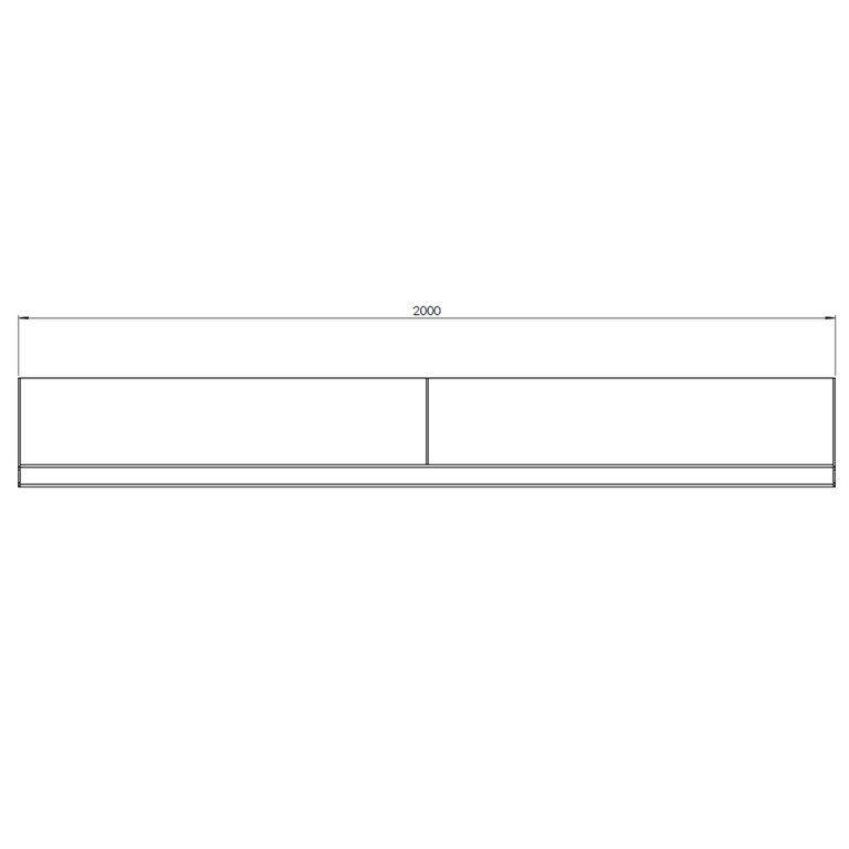 Muro de contenção reto em aço com revestimento em pó 200 cm (altura 40 cm)