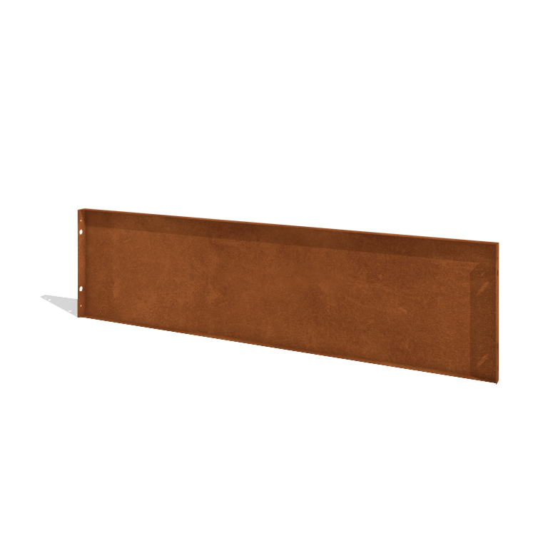 Vedação em aço corten H painel 180 x 47,5 cm
