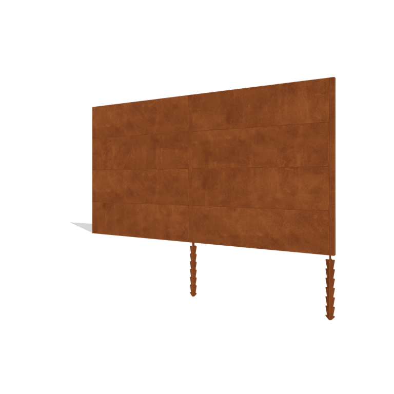 Vedação em aço corten H4 conjunto 372 cm
