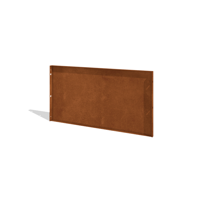Vedação em aço corten H painel 120 x 63,3 cm