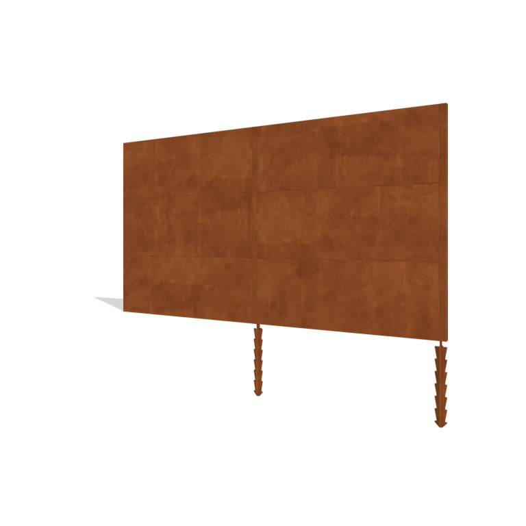 Vedação em aço corten H3 conjunto 372 cm