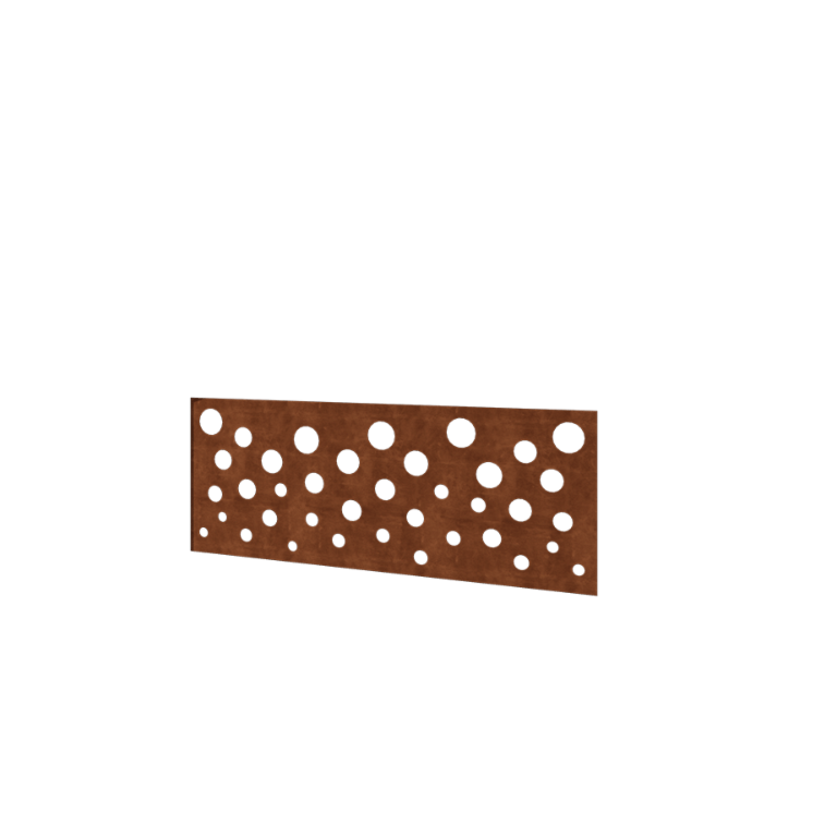 Vedação em aço corten H painel B 120 x 47,5 cm