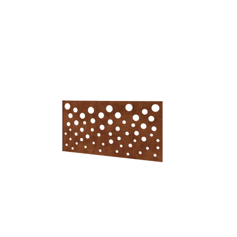 Vedação em aço corten H - Painel B - 120 x 63,3 cm