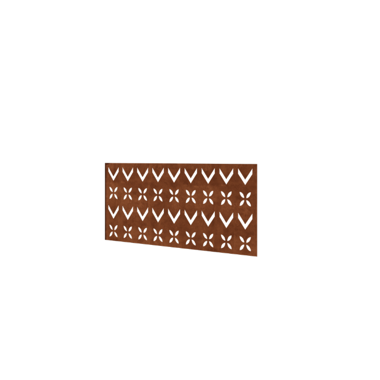 Vedação em aço corten H - Painel V - 120 x 63,3 cm