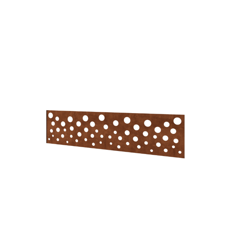 Vedação em aço corten H - Painel B - 180 x 47,5 cm