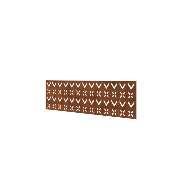 Vedação em aço corten H - Painel V - 180 x 63,3 cm