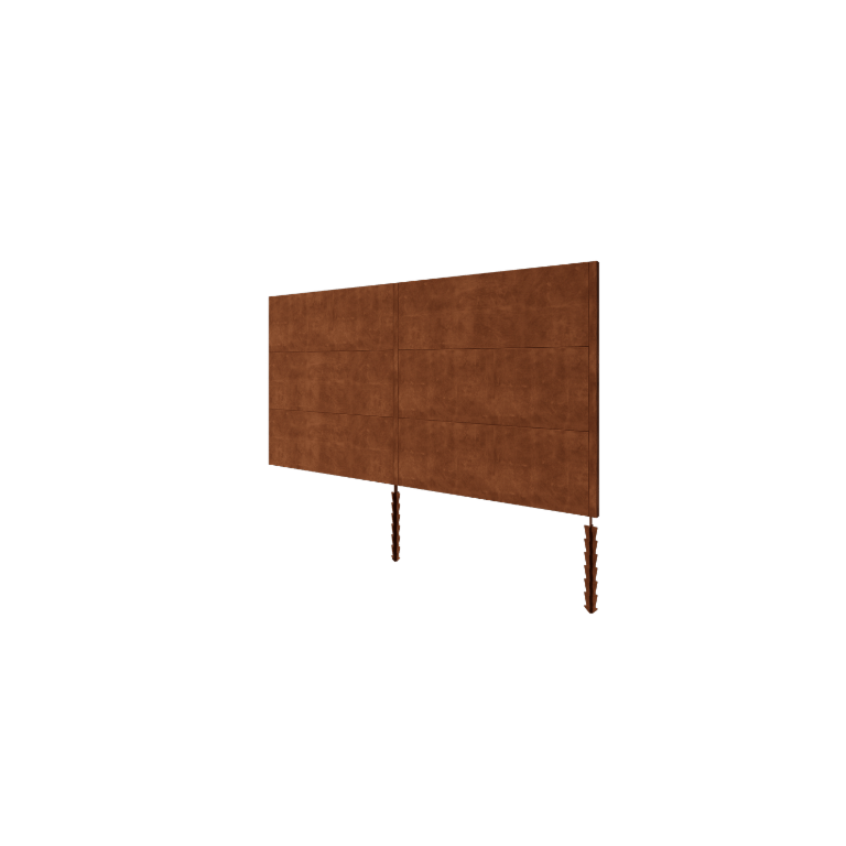 Vedação em aço corten H3 conjunto 372 cm
