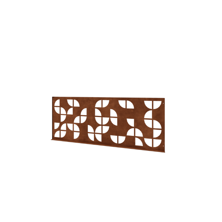Cerca decorativa em aço corten G 149 x 60 cm