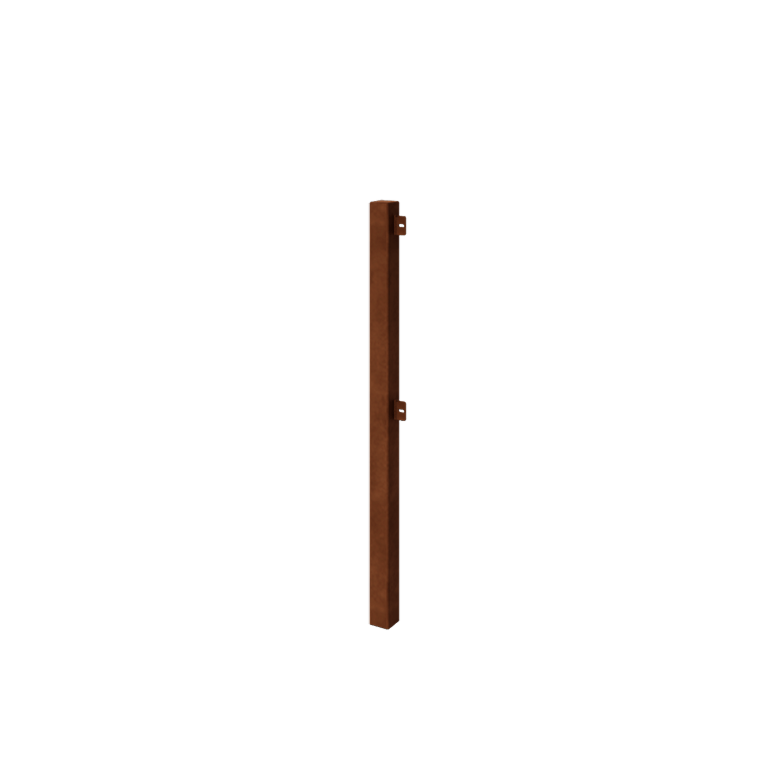 Cerca decorativa em aço corten poste de canto Cerca decorativa em aço corten poste de canto