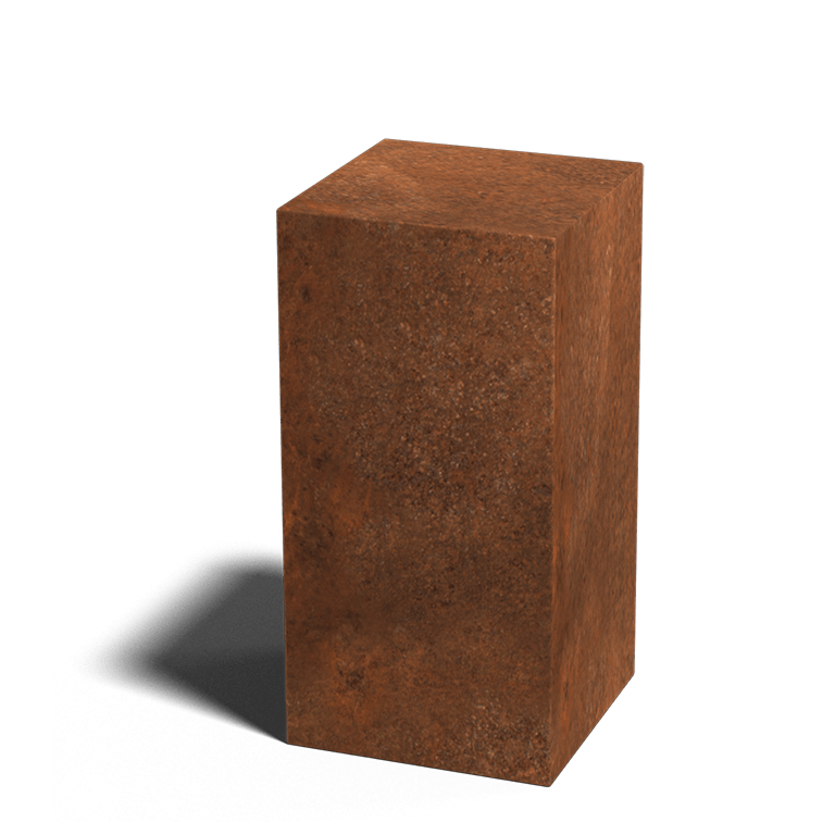Pedestal em aço corten Ohio 30 x 30 x 60 cm