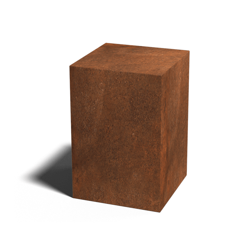Pedestal em aço corten Ohio 40 x 40 x 60 cm