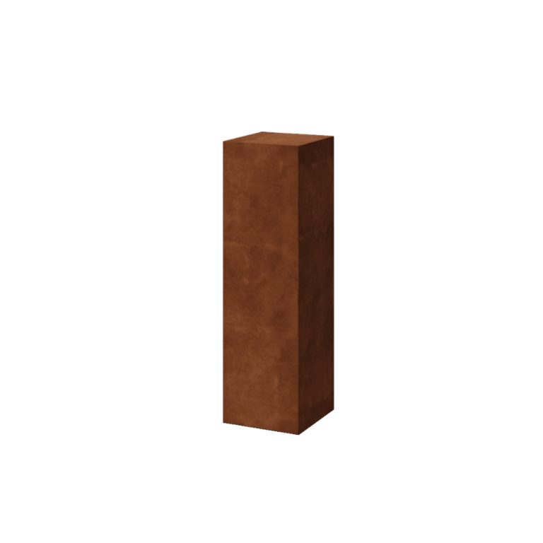 Pedestal em aço corten Ohio 30 x 30 x 100 cm
