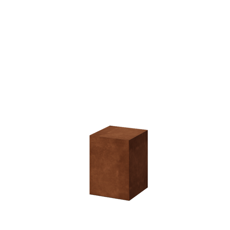 Pedestal em aço corten Ohio 30 x 30 x 40 cm