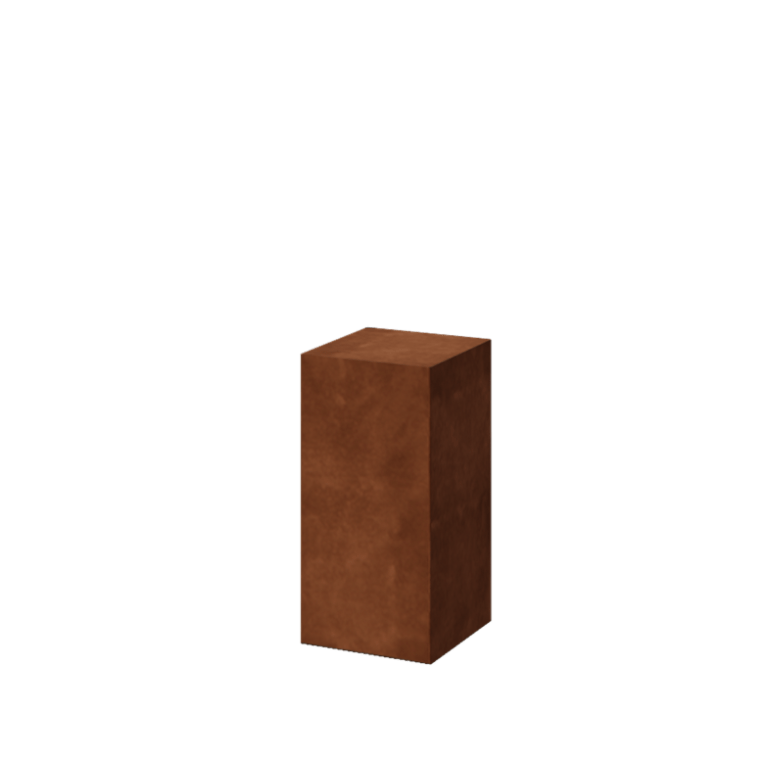Pedestal em aço corten Ohio 30 x 30 x 60 cm