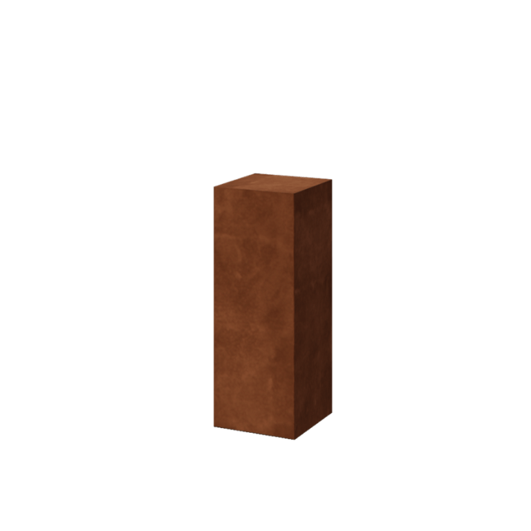 Pedestal em aço corten Ohio 30 x 30 x 80 cm