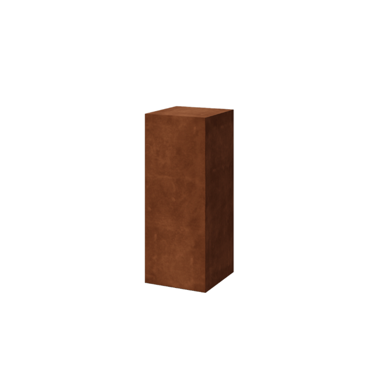 Pedestal em aço corten - Ohio - 40 x 40 x 100 cm