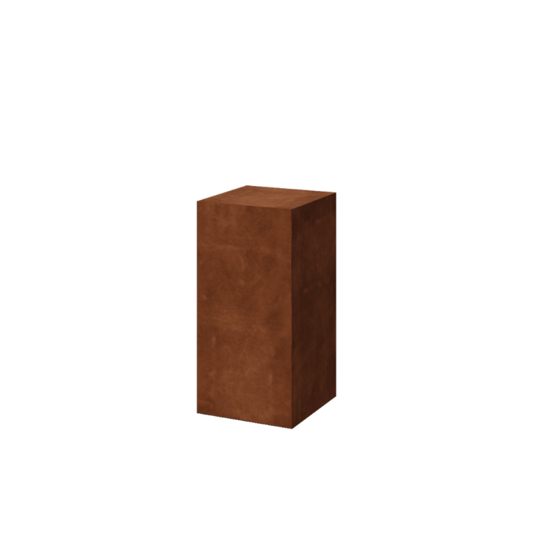 Pedestal em aço corten Ohio 40 x 40 x 80 cm