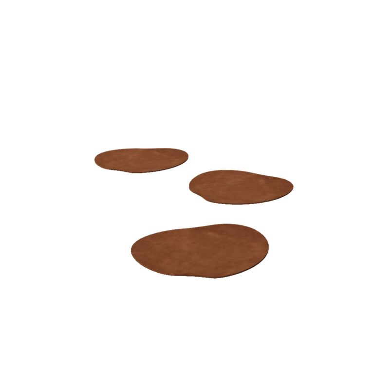 Pedra de pisar em aço corten - Orgânico - 30 x 30 cm