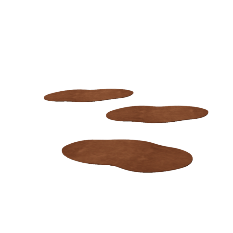 Pedra de pisar em aço corten - Orgânico - 50 x 25 cm