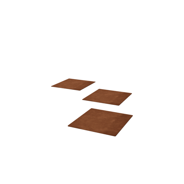 Pedra de pisar em aço corten - Quadrado - 30 x 30 cm