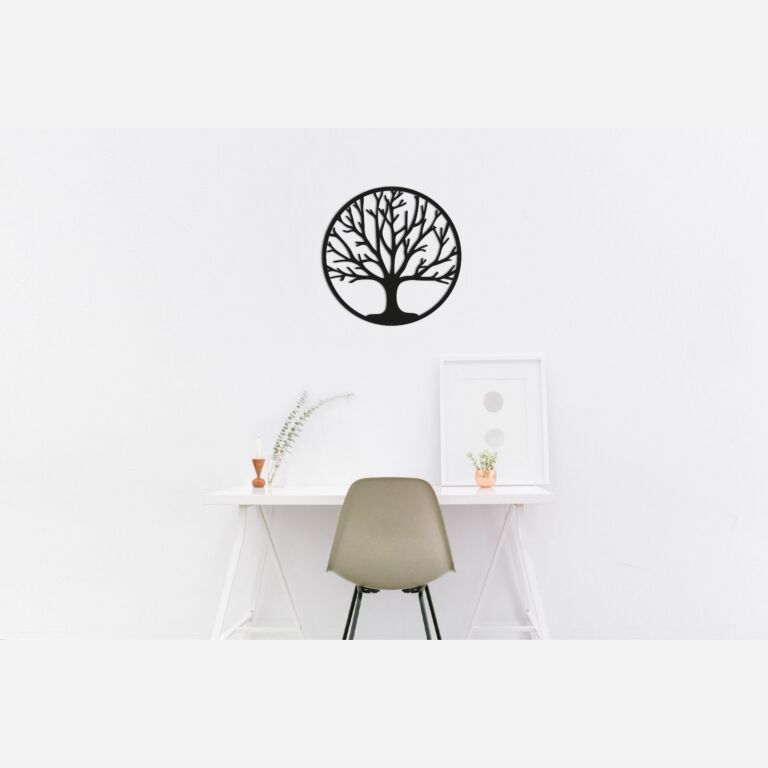 Decoração de parede em metal Árvore