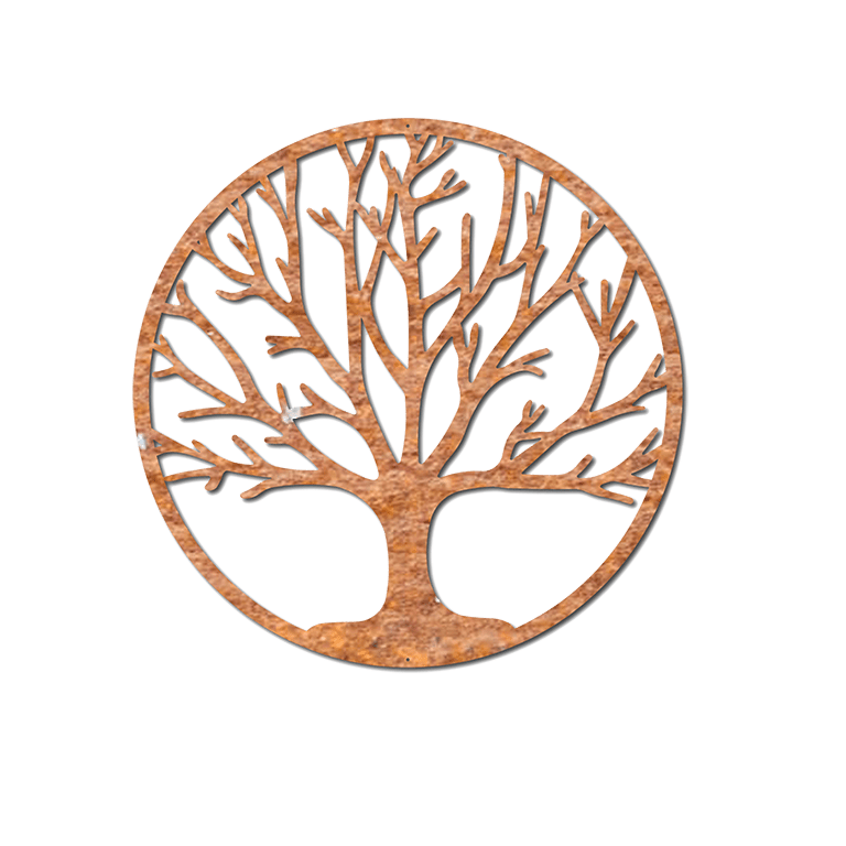 Decoração de paredes em aço corten Árvore