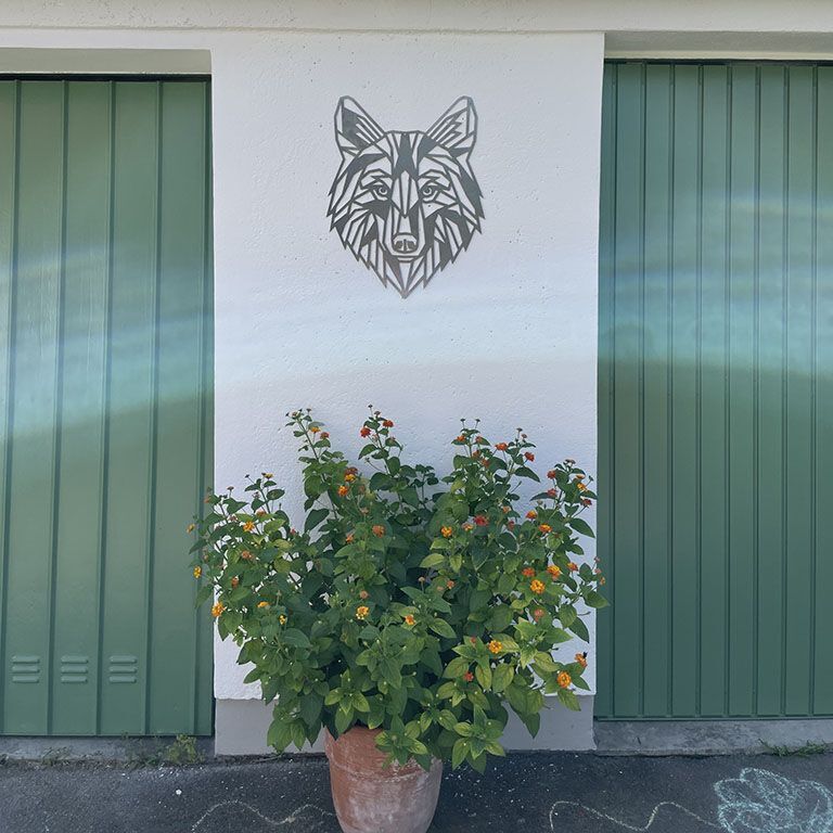Lobo Decoração de parede em metal 1.0