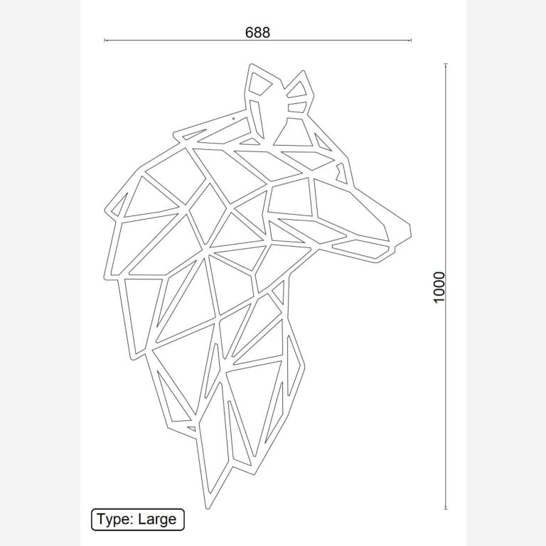 Lobo Decoração de paredes em aço corten 2.0