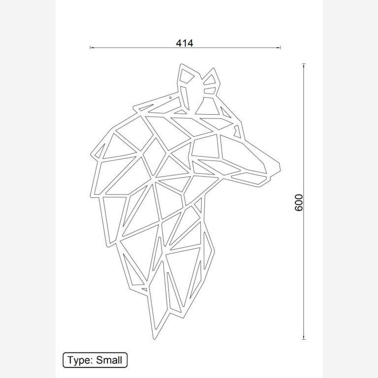 Lobo Decoração de parede em metal 2.0