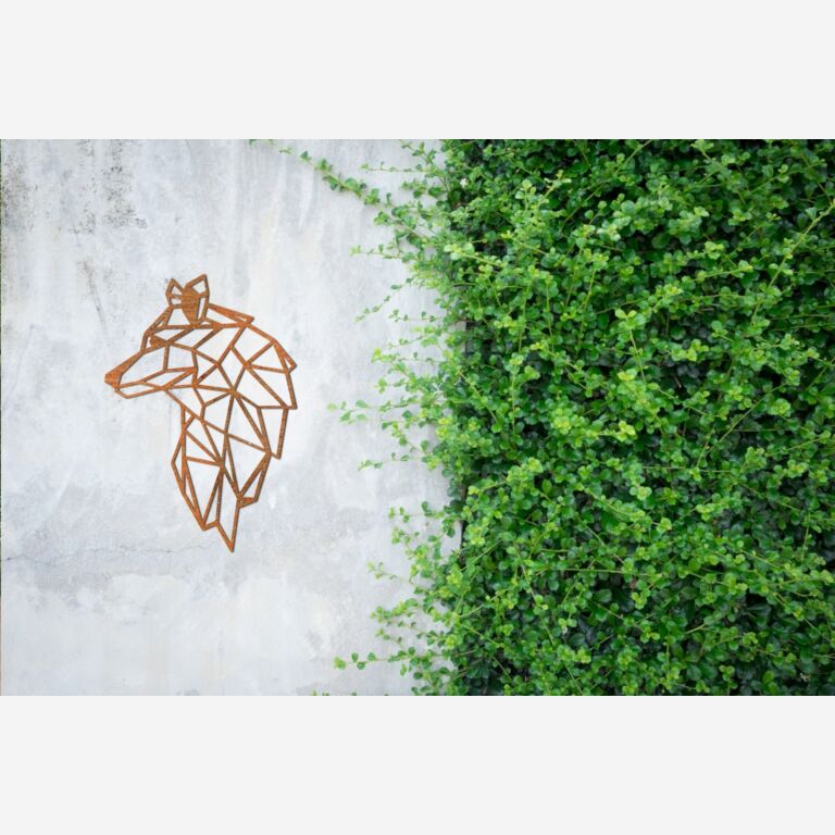 Lobo Decoração de paredes em aço corten 2.0