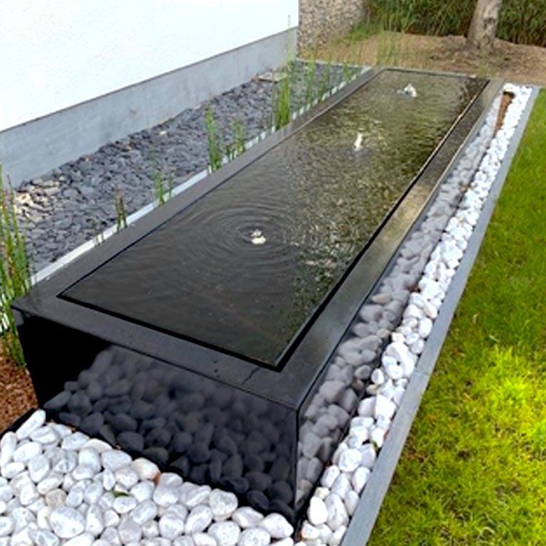 fonte de água Alumínio 300 x 80 x 40 cm