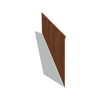 Borda achatada em aço corten 35 cm (comprimento 240 cm)