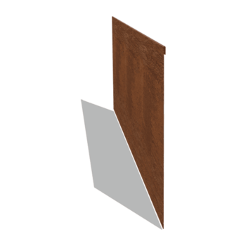 Borda achatada em aço corten 45 cm (comprimento 150 cm)