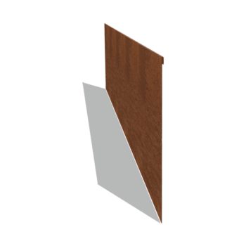 Borda achatada em aço corten 45 cm (comprimento 240 cm)