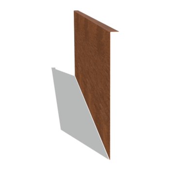 Borda fixa em aço corten 45 cm (comprimento 150 cm)