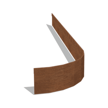 Borda achatada em aço corten FLEX 13 cm (comprimento 150 cm)