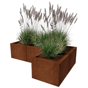 Floreira em aço corten Kansas 40