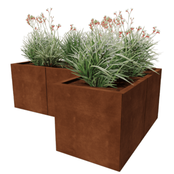 Floreira em aço corten Kansas 50