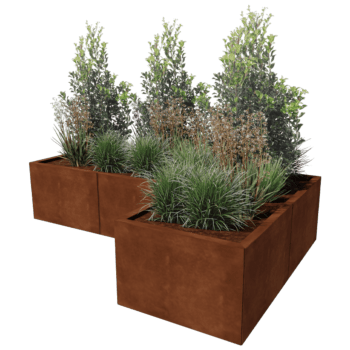 Floreira em aço corten Kansas 60